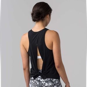 Lululemon All Tied Up Tank (Pima Cotton) in Black